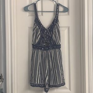 Blue and white American Eagle Outfitters romper